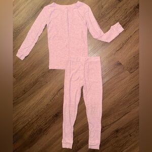 Little Sleepies Heather Mauve Ribbed LS PJ Set (3T)